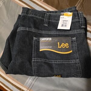 NWT's Lee Men's Carpenter Straight Leg Jeans - Dark Blue     sz 42×32
